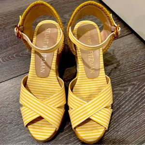 Stuart weitzman Mirela Espadrilles yellow and cream striped 36